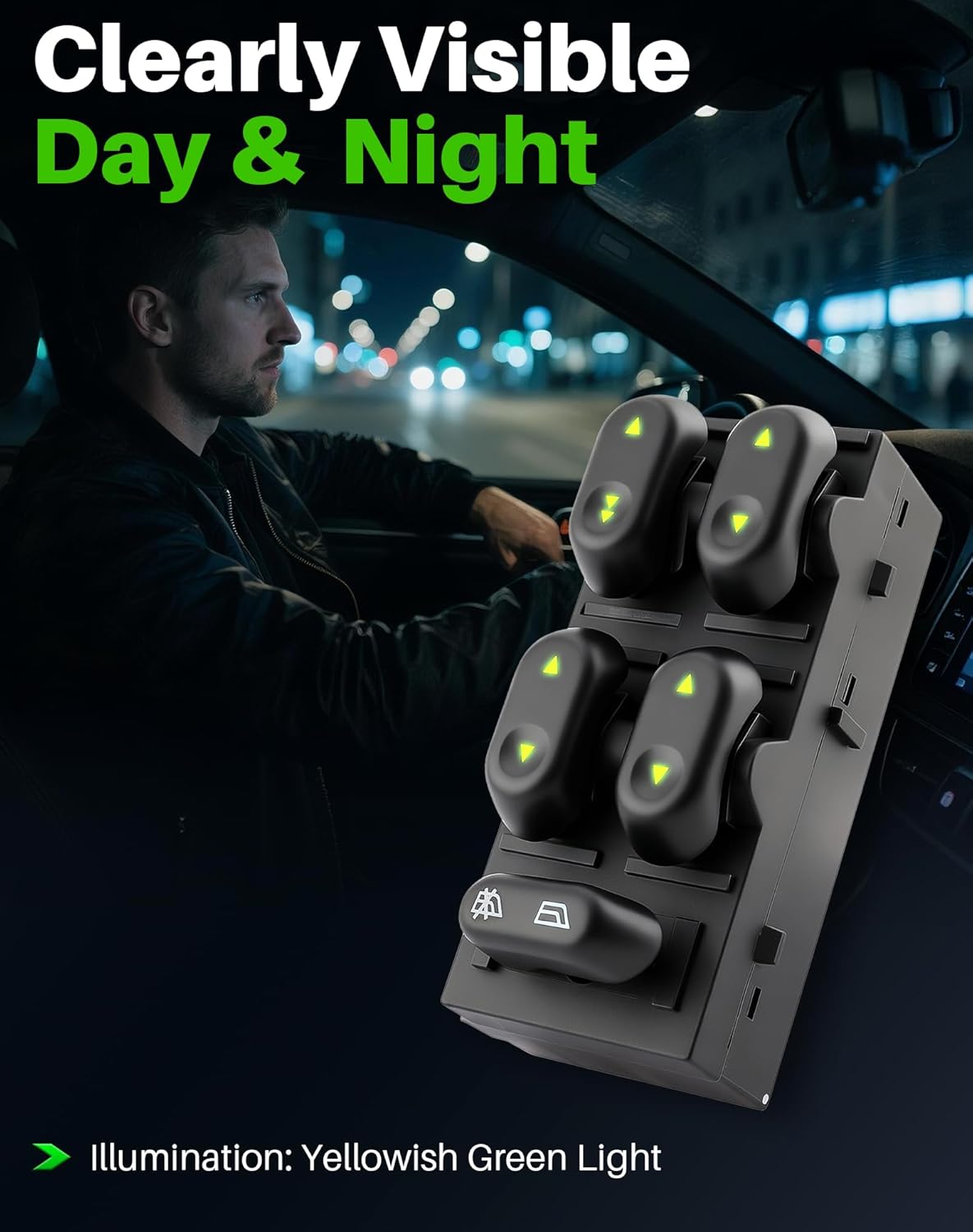 Master Power Window Switch Fits for Ford F-150 (2004-2008), Lincoln Mark LT (2006-2008) Driver & Passenger Side, Mirror & Windows Lock Control, Replaces 901-339, 901-324, 901-164, 901-331