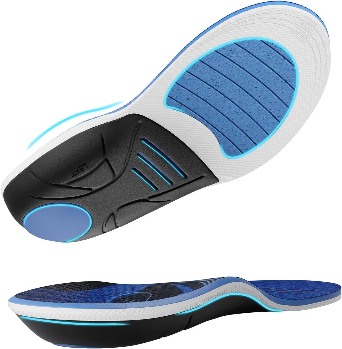 YOLIS Plantar Fasclitis Orthotic Insoles for Flat Feet, Arch Support Inserts Men Women, 220+lbs Heavy Duty Work Boot Shoe Insole for Heel & Foot Pain, Arch Pain Relief, Shock Absorb