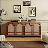 muebles para entrada antiguos Armario de almacenamiento versátil: perfecto para entradas, comedores, salas de estar, cocinas y dormitorios. Esta elegante mesa de consola funciona como un aparador de buffet, ofreciendo un amplio almacenamiento y elegante nización para los artículos esenciales diarios. Mejora tu espacio con este mueble funcional y decorativo