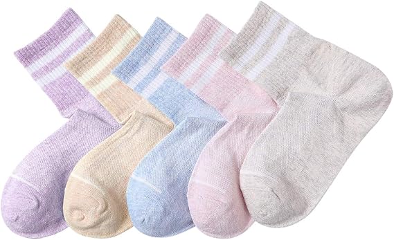 Amazon Cozywow レディース スクールソックス 靴下 カジュアルソックス 綿 おしゃれ かわいい ５セット 22 24cm おしゃれb 靴下 通販