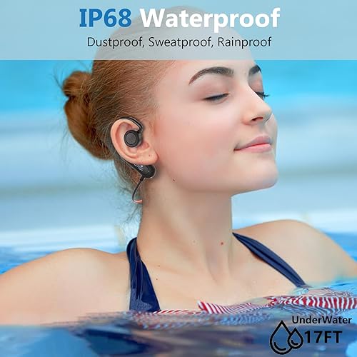 Miniatura 4 de MTYBBYH Auriculares de natación, IPX8 impermeables para natación, 32 GB, reproductor de MP3, inalámbrico, Bluetooth 5.3, auriculares impermeables
