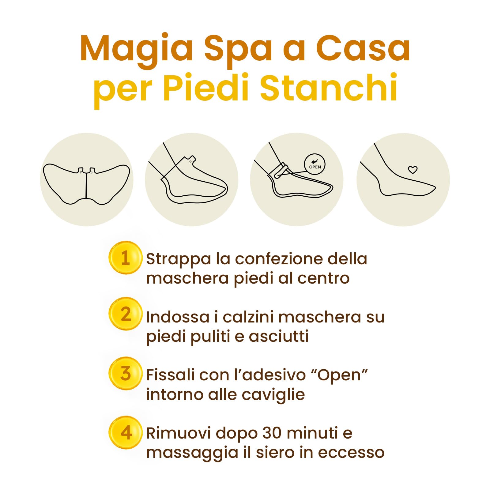 Maschera per Piedi Idratante, Cura per Talloni Screpolati con Burro di Karité, Olio di Jojoba e Vitamina E, Maschera Piedi Secchi Screpolati, (6 Paia)