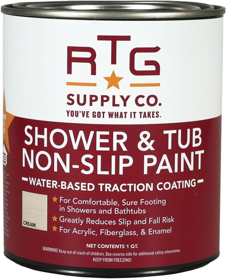 RTG Shower & Tub Non-Slip Paint (Quart, Cream)