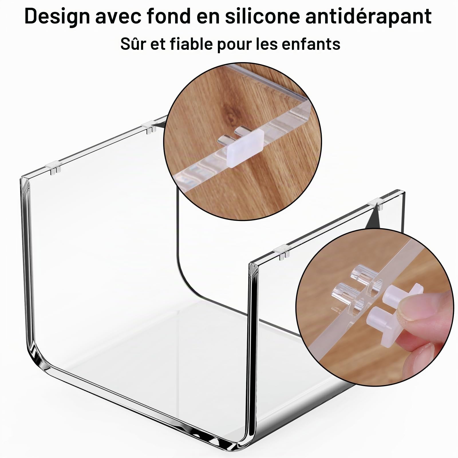 Marchepied en Acrylique,Tabouret de Salle Bain Transparent,Tabouret de Douche Acrylique pour Cuisine Chambre Et Salon (Clear, Non Slip)