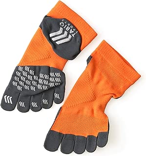 (Tabio)レーシングラン・プロ五本指ソックス25～27㎝ (ライトオレンジ)