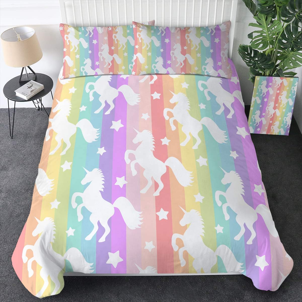 pastel unicorn bedding