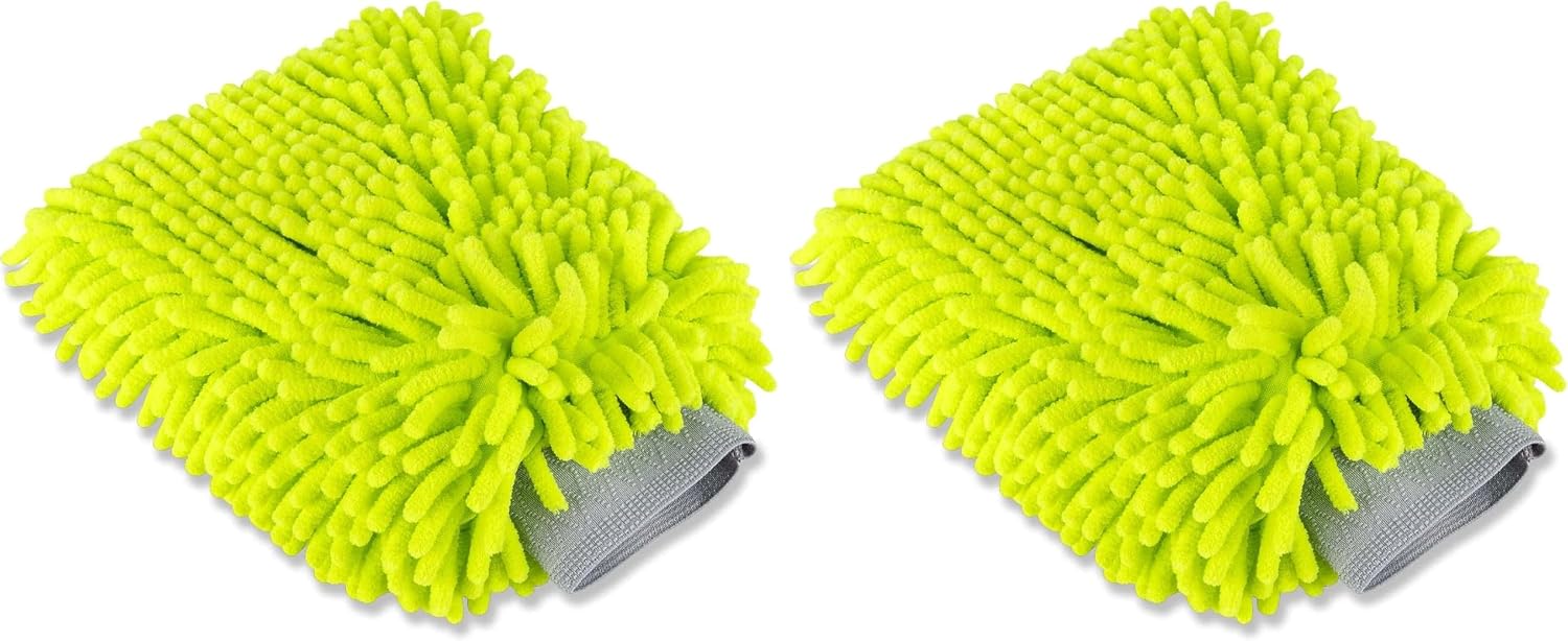 Voodoo Ride ® VR-1020 Premium Scratch-Free Microfiber Wash Mitt in Lime Green