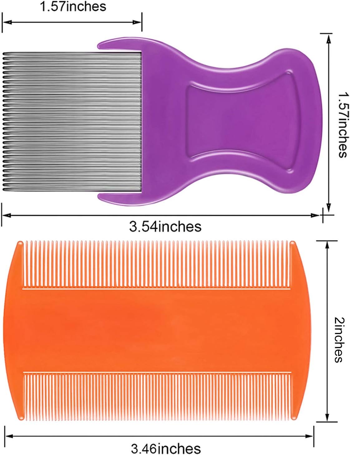 8 Pieces Flea Lice bs Double Sided for Lice, Nit and Removal