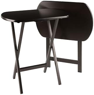 Winsome Cade Set of 2 Foldable Snack Tables, Oversized, f...