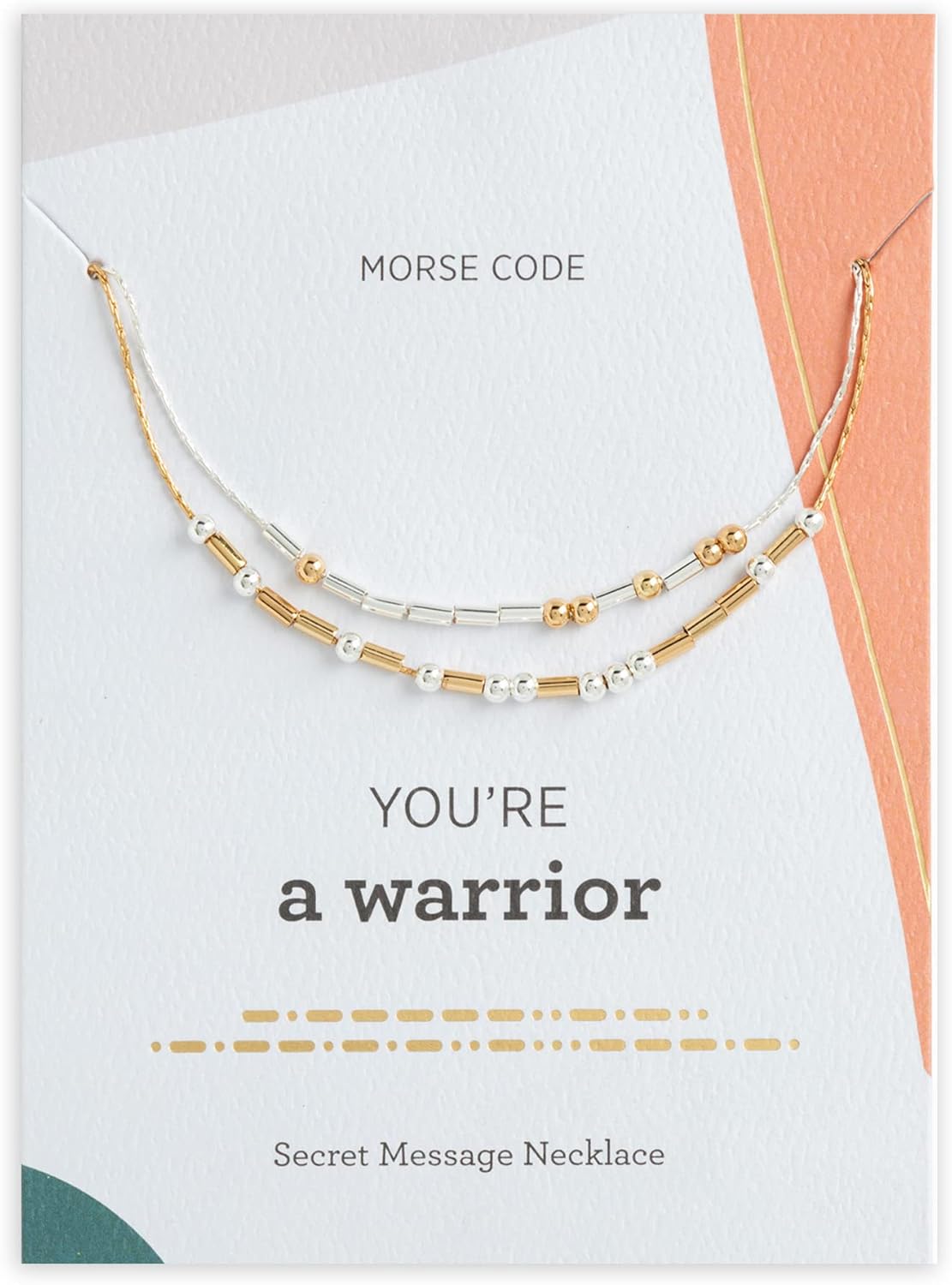 DEMDACO Morse Code Silver Gold Tone You're Strong Kind Blessed One Size Brass Fashion Necklace