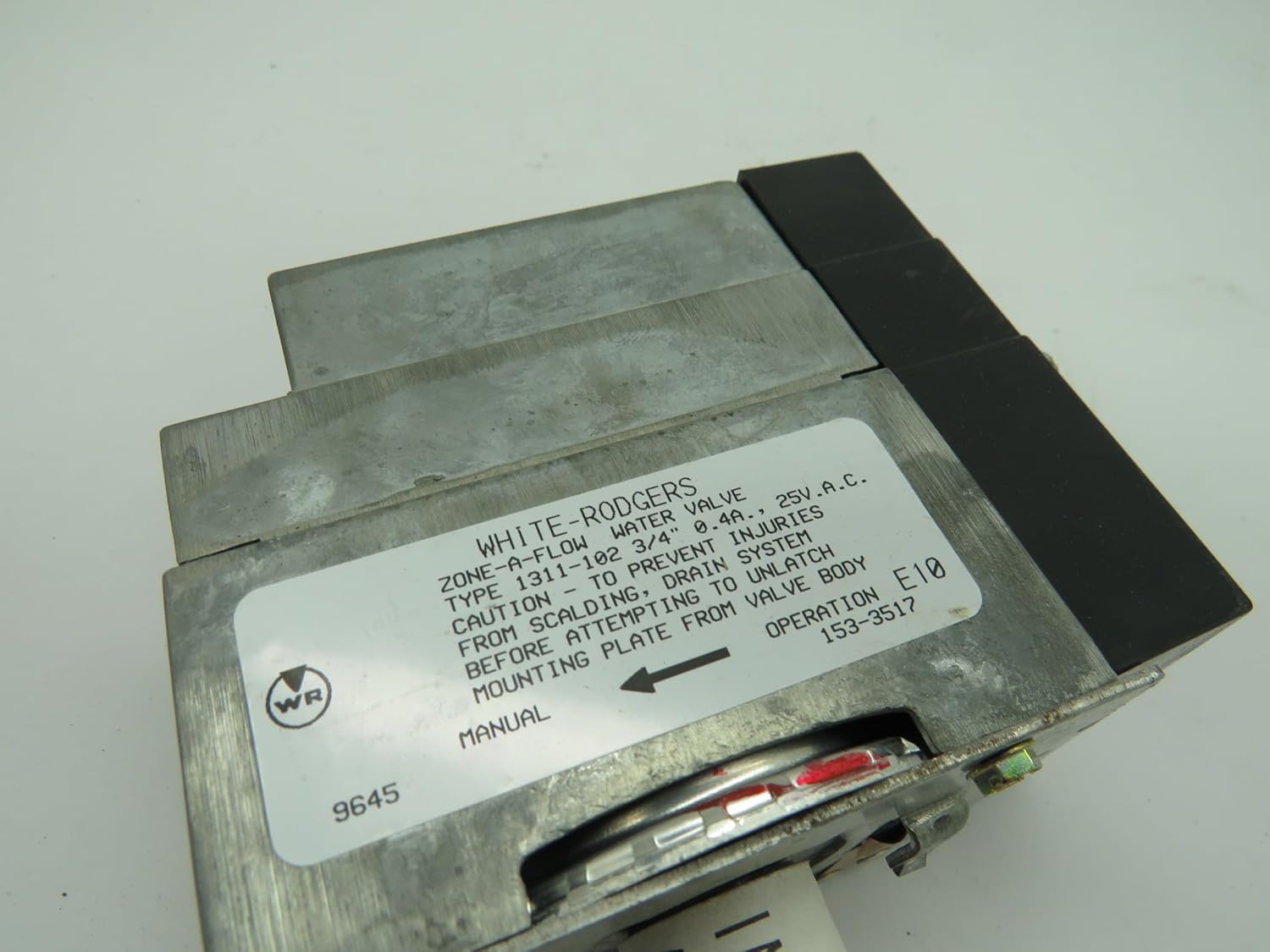 White Rodgers 1311-102 White Rogers Zone Valve, 3.5" Height, 5.25" Wide, 9" Length, 3.5 x 9 x 5.25