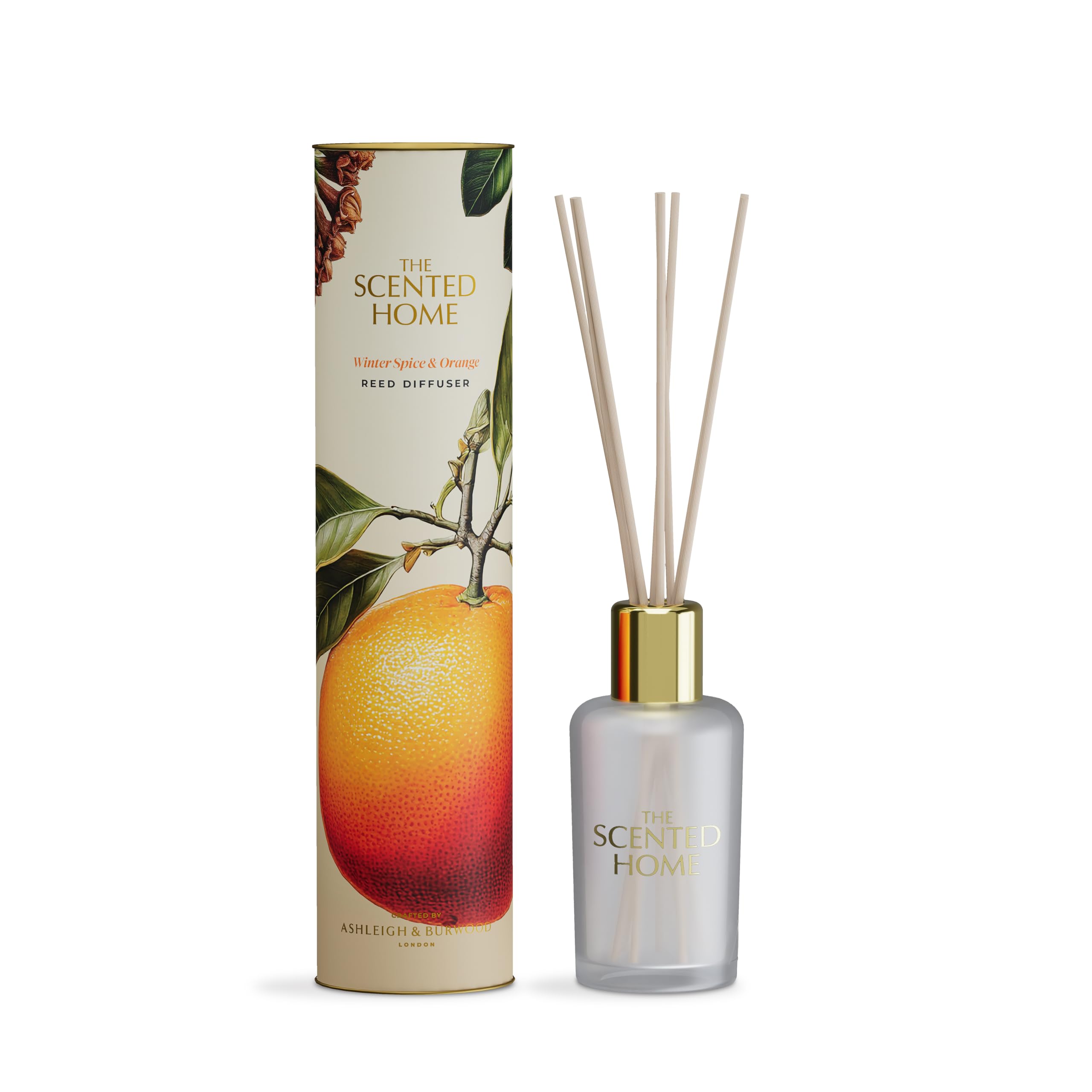 Ashleigh & Burwood Orange Reed Diffuser Air Freshener For Home | Winter Spice & Fragrance Oil Diffuser | Lasts Up To 3 Months | 150Ml
