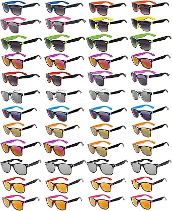 48 Pieces Per Case Wholesale Lot Sunglasses. Assorted Colored Frame Fashion Sunglasses.Bulk Sunglasses - Wholesale Bulk Party Glasses, Party Supplies.