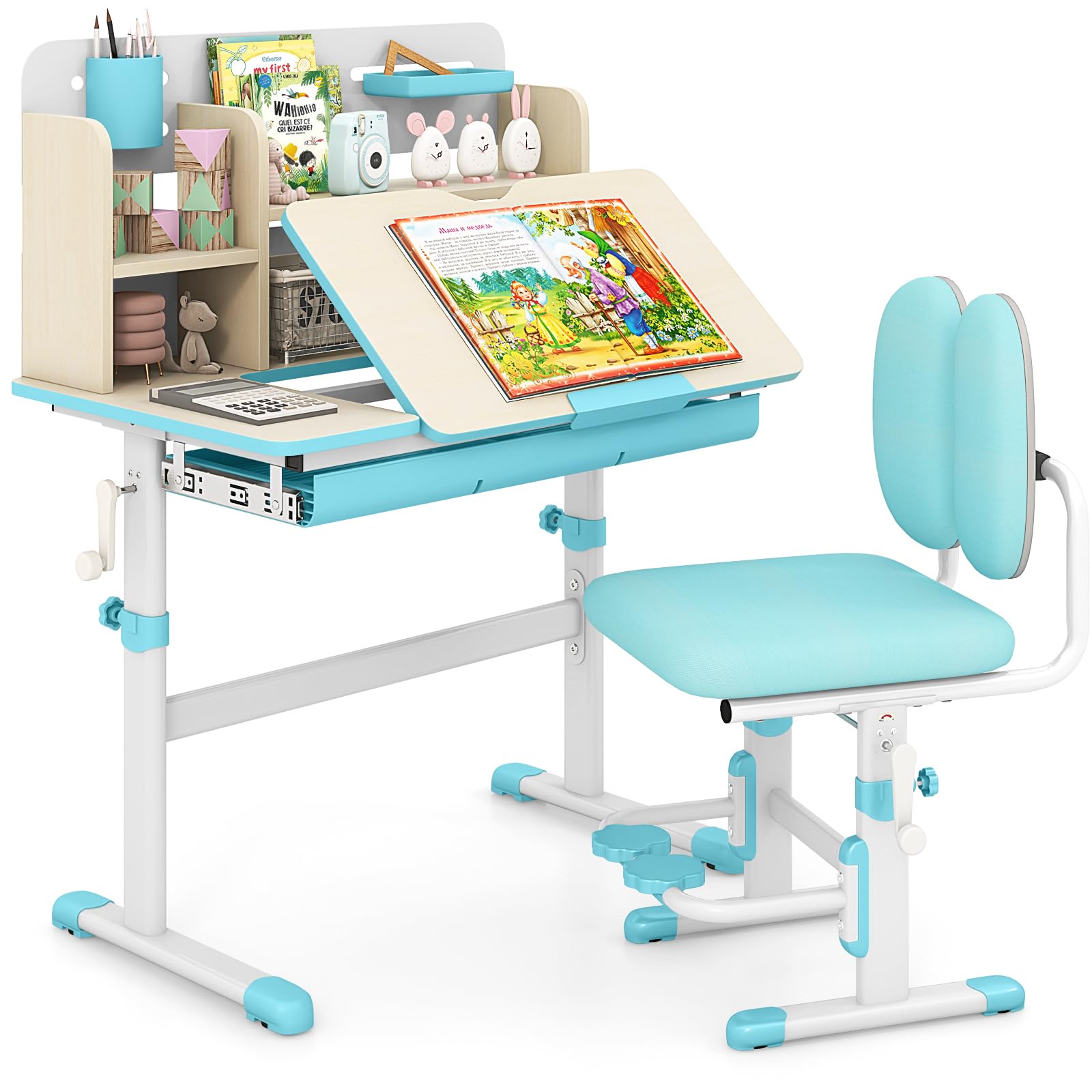 Study Desk Avalon Desk With Hutch And Chair Escritorio Para Niños