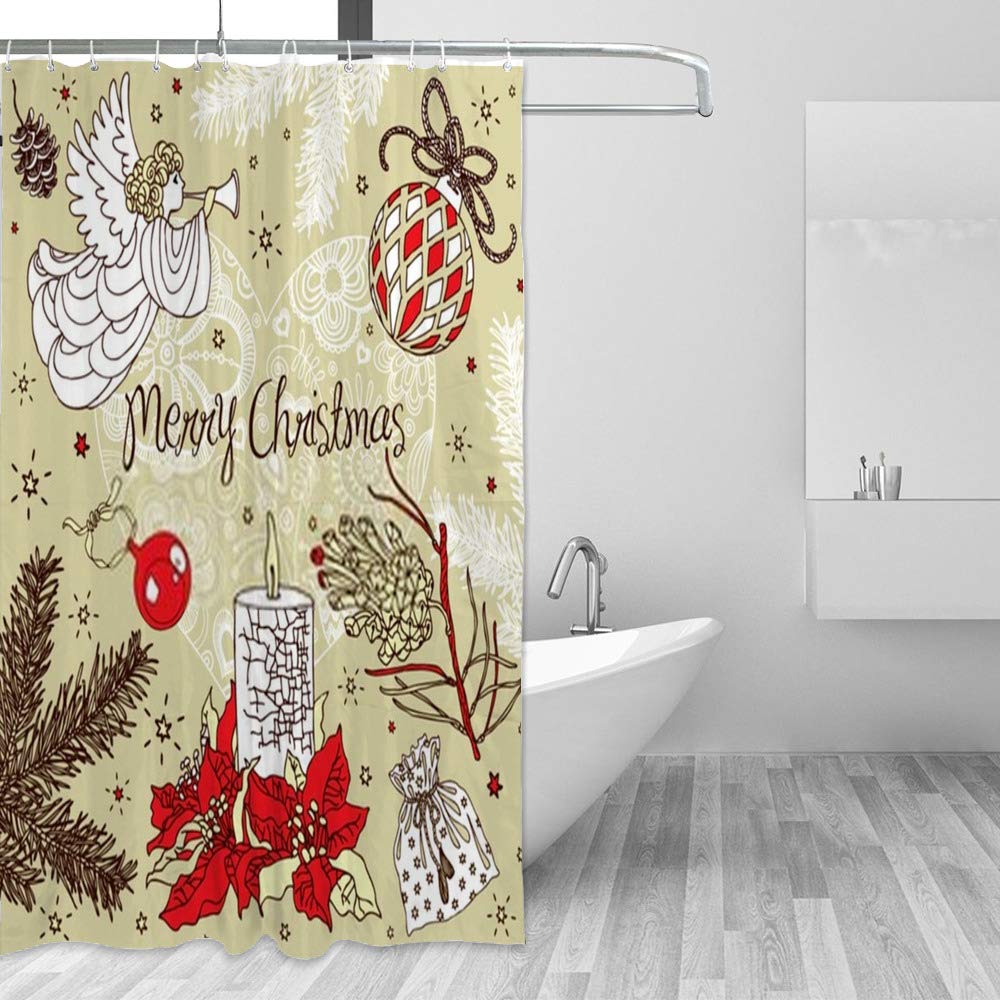 Rideau de douche ange de Noël pour créer une ambiance festive