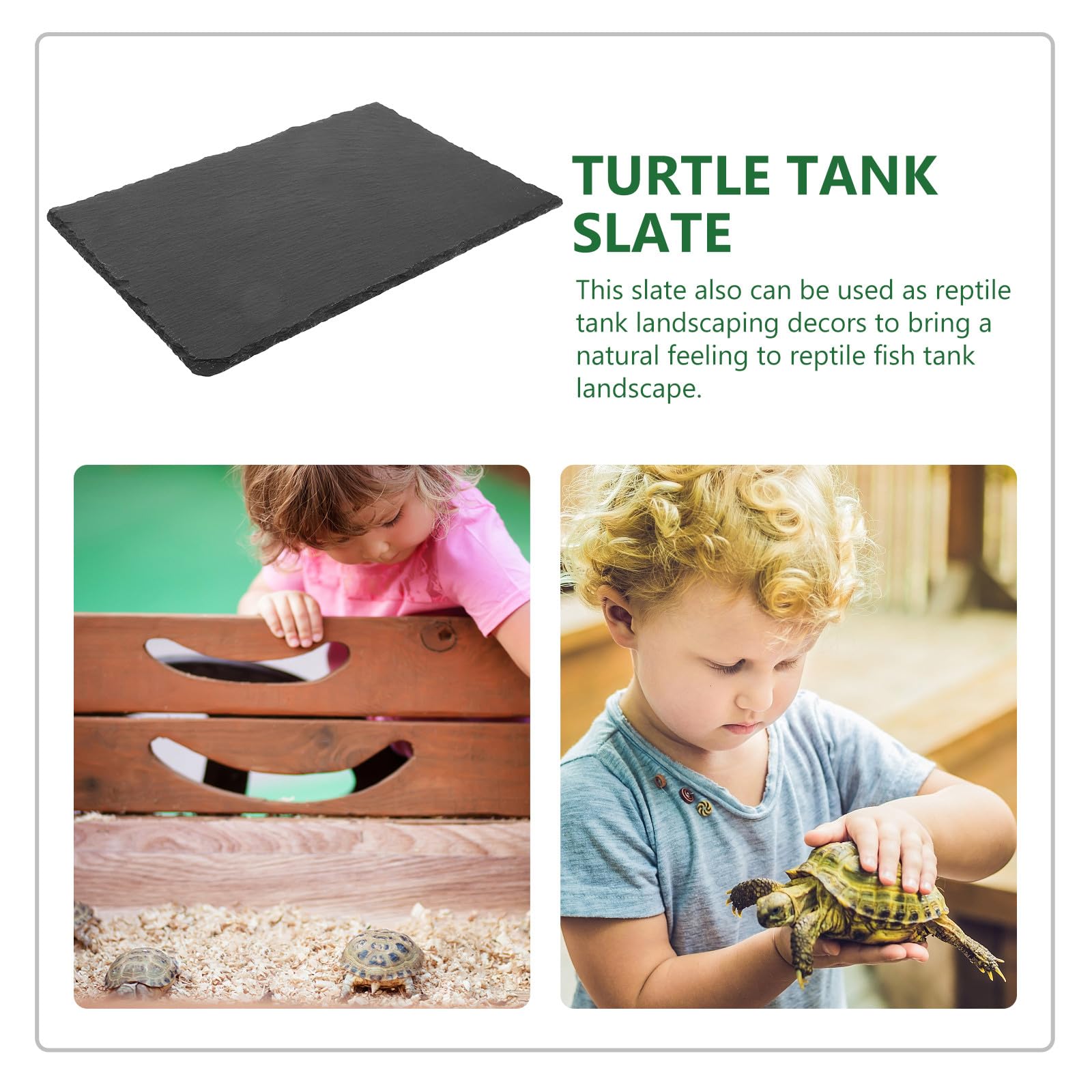 BESTonZON Sonnenplattform Schildkröte aus Naturstein 20x30cm Aquarium Reptilien Terrarium Zubehör