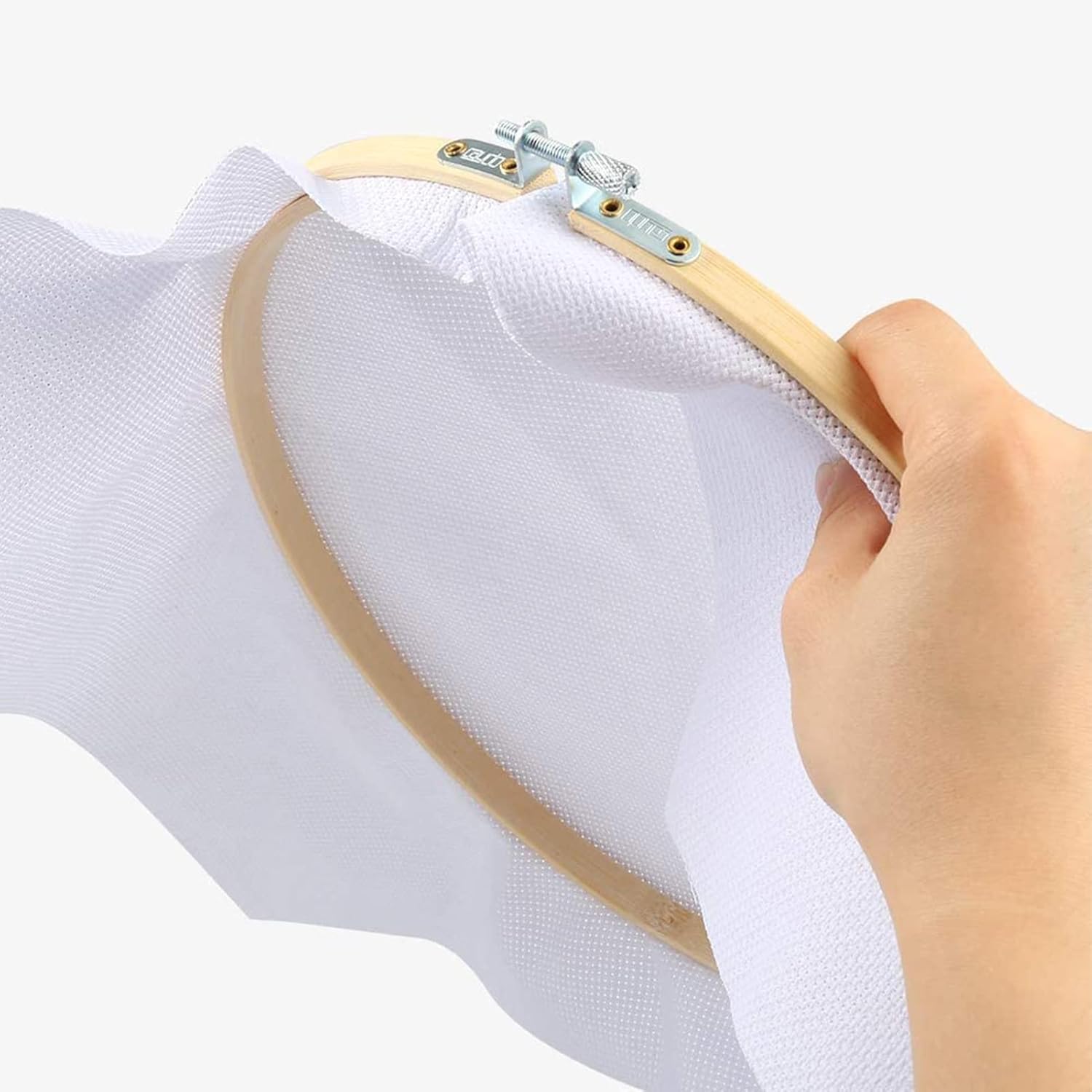Caydo 16 Count Aida Cloth Big Size Classic Reserve White Cross Stitch Fabric 39x60 Inch