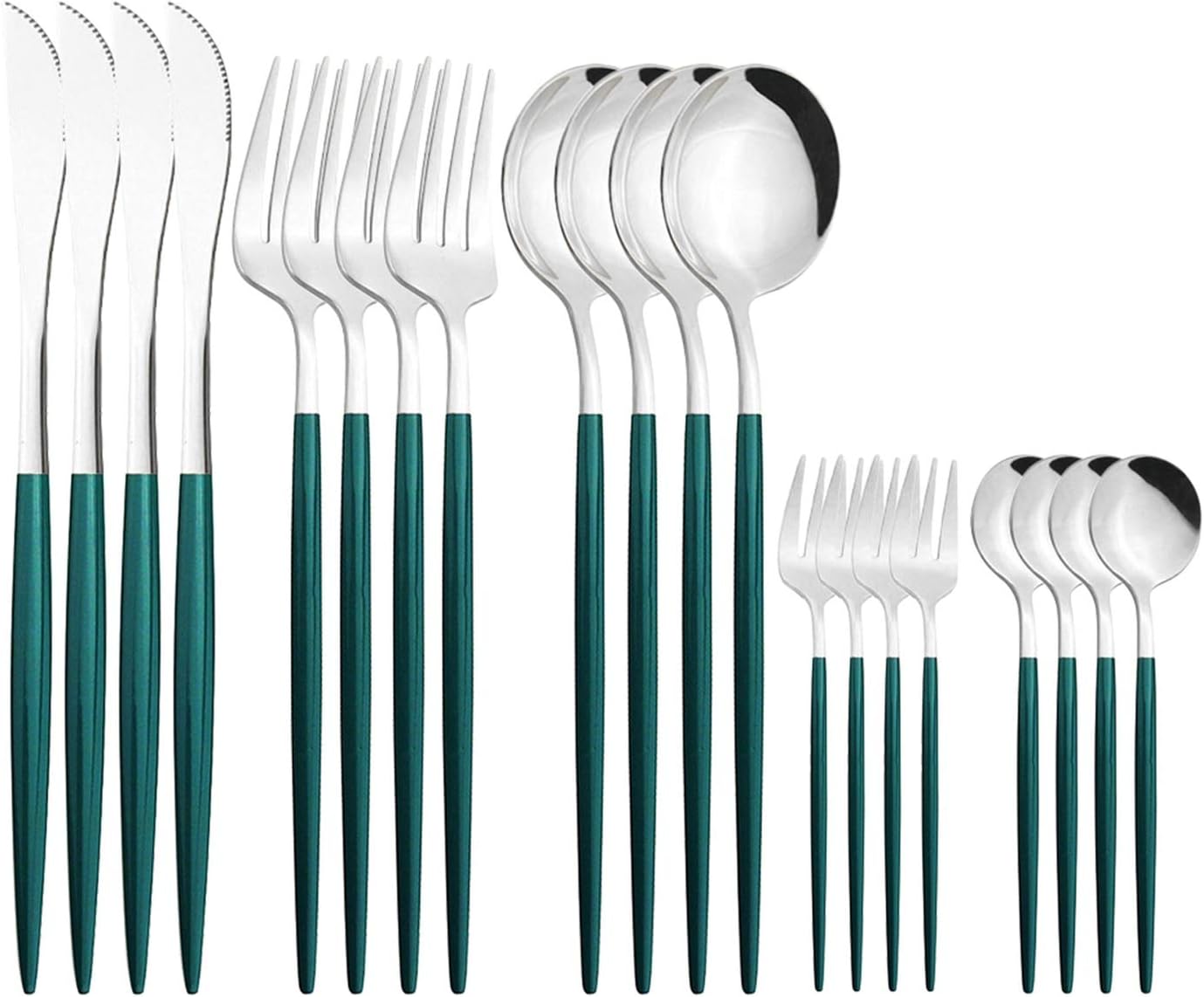 Flatware Solid Restaurant Cutlery Set 20Piece Silverware