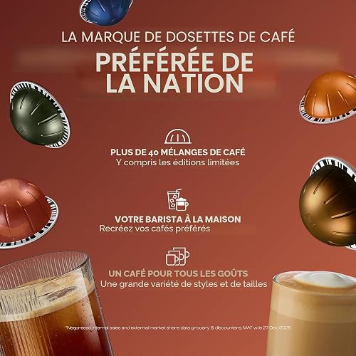 3 étuis de 30 dosettes de café Nespresso, Pack Vertuo Mix, Altissio Diavollito Voltesso - 7