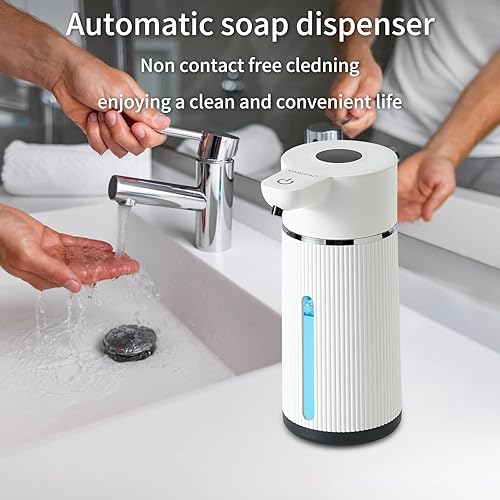 Miniatura 3 de Dispensador automático de jabón, dispensador de jabón para platos sin contacto recargable, 4 niveles ajustables, para cocina, baño, hotel,