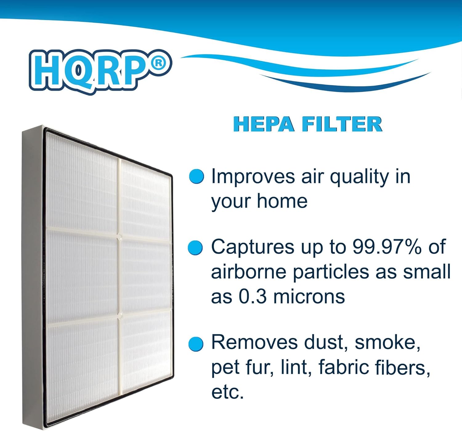 HQRP HEPA Filter Kit compatible with Sears Kenmore 83353, 83234, 42-83234 Air Purifiers, parts 83374 83377 Replacement (HEPA + 4x Carbon)