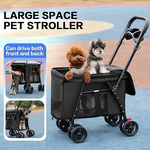 Miniatura 3 de Cochecito para mascotas Gato Perro Cochecito Viaje Plegable Pet Carriers