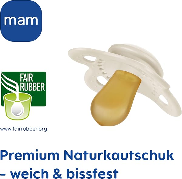 MAM Original Schnuller | Latexschnuller | 0-6 Monate | stillfreundlicher Babyschnuller | von Hebammen empfohlen | besonders bissfest | Naturkautschuklatex | Schaf/Hase | 2 Stück - 5
