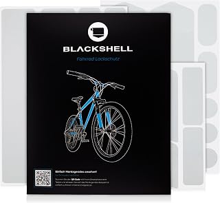 Blackshell® Fahrrad Schutzfolie - Fahrrad Lack Schutz für z.B. Trekkingrad, MTB, Rennrad oder E-Bike – 21-teiliges Folienset
