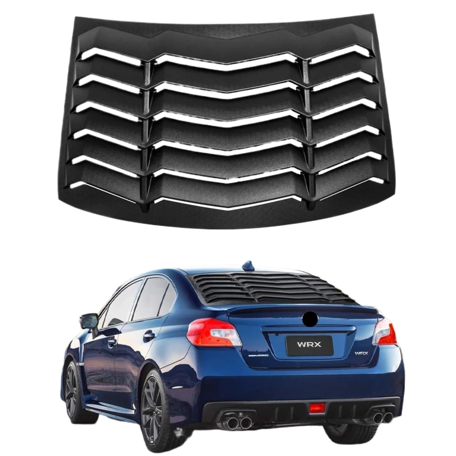 Rear Window Louver 2015-2021 Compatible for Subaru WRX 2012-2016 Compatible for Subaru Impreza Sun Shade Windshield Cover in GT Lambo Style ABS