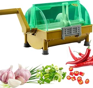Commercial Red Pepper Chopper, Commercial Vegetable Food Chopper, with Stainless Steel Blade, Forward and Reverse Chopping, for Scallions, Leeks, Cilantro and Garlic