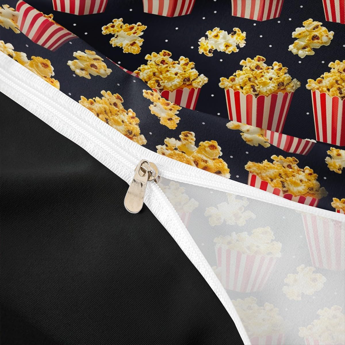Homewish Popcorn King Size poszewka na kołdrę czerwony żółty zestaw pościeli kreskówka słodkie śmieszne jedzenie poszewka na kołdrę dla dzieci chłopców dziewcząt dorosłych kreskówka zestawy łóżek