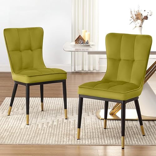 Miniatura 19 de Juego de 4 sillas de comedor modernas, cómodas sillas de comedor con asiento grueso, sillas de cocina tapizadas de piel sintética con patas de Pu