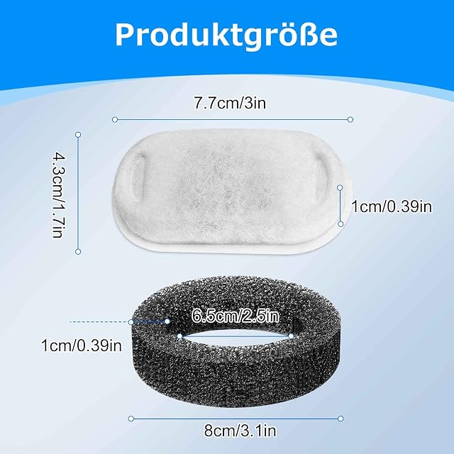 Foto 6 de 6 de MyfatBOSS 20 filtros de fuente de gato para fuentes de agua de acero inoxidable de 3,2 l/2 l/4 l