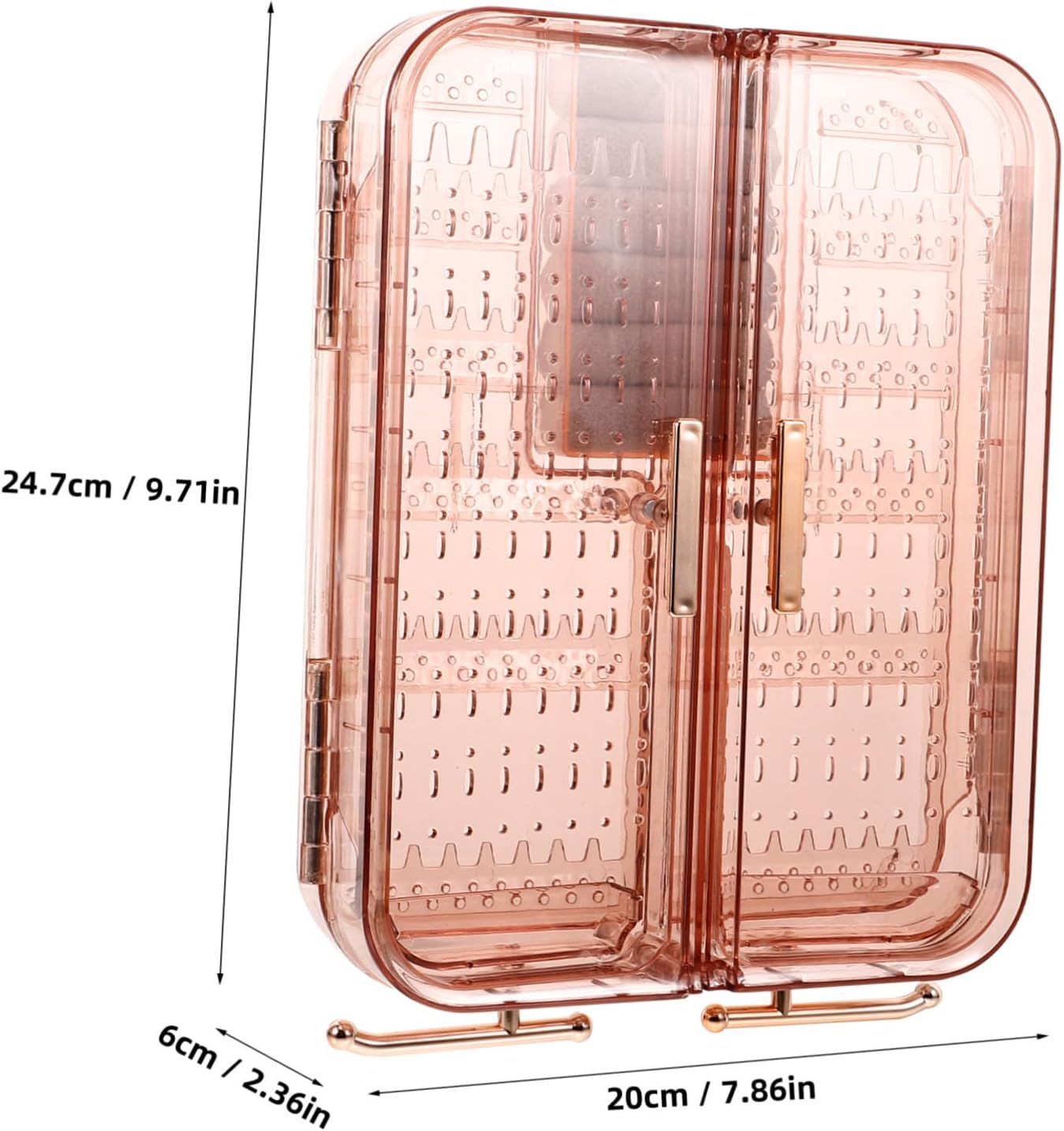GALPADA Wall Mounted Jewelry Organizer Transparent Earring Necklace Holder Sturdy Pet Material Space Saving Design for Home Dorm Store Display Stylish Floating Shelf image 2