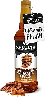 Coffee Syrup, Caramel Pecan Flavored Syrup for Drinks, Lattes, and Desserts – 25.4 fl oz