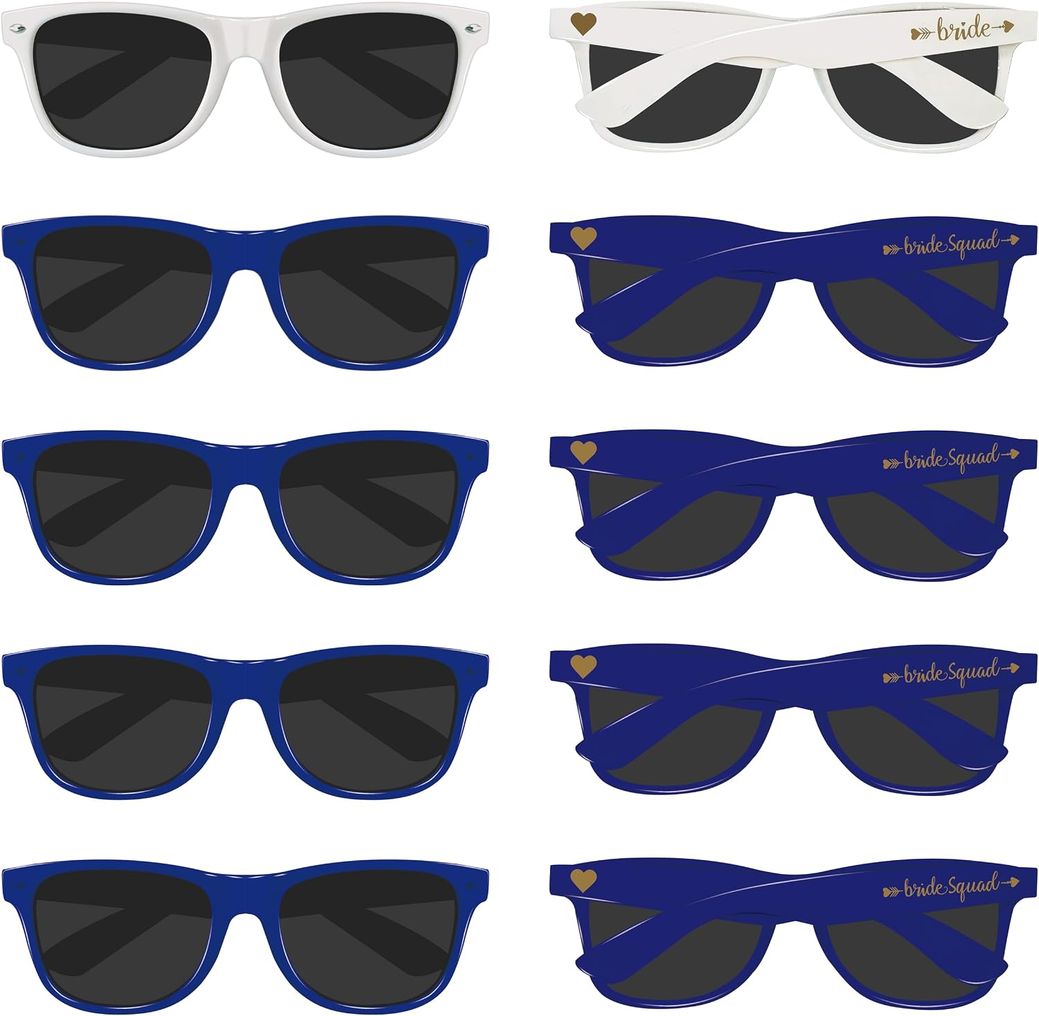 PartyGifts&beyond 10 Packs Bachelorette Party Favors, Team Bride Sunglasses, Bridesmaid Gifts for Bridal Party