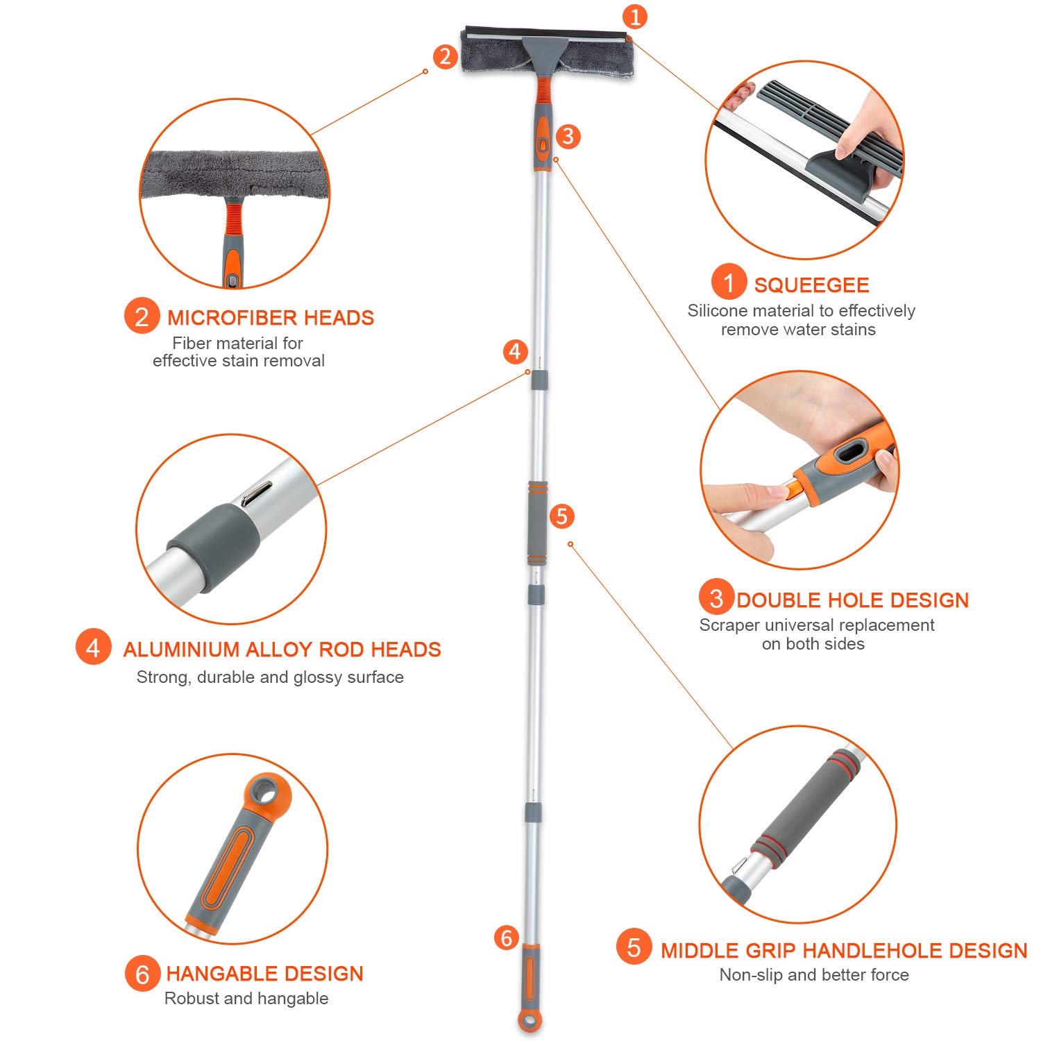 Washing Machine Cleaner Telescopic Pole Washer U-Shaped With Telescopic ...