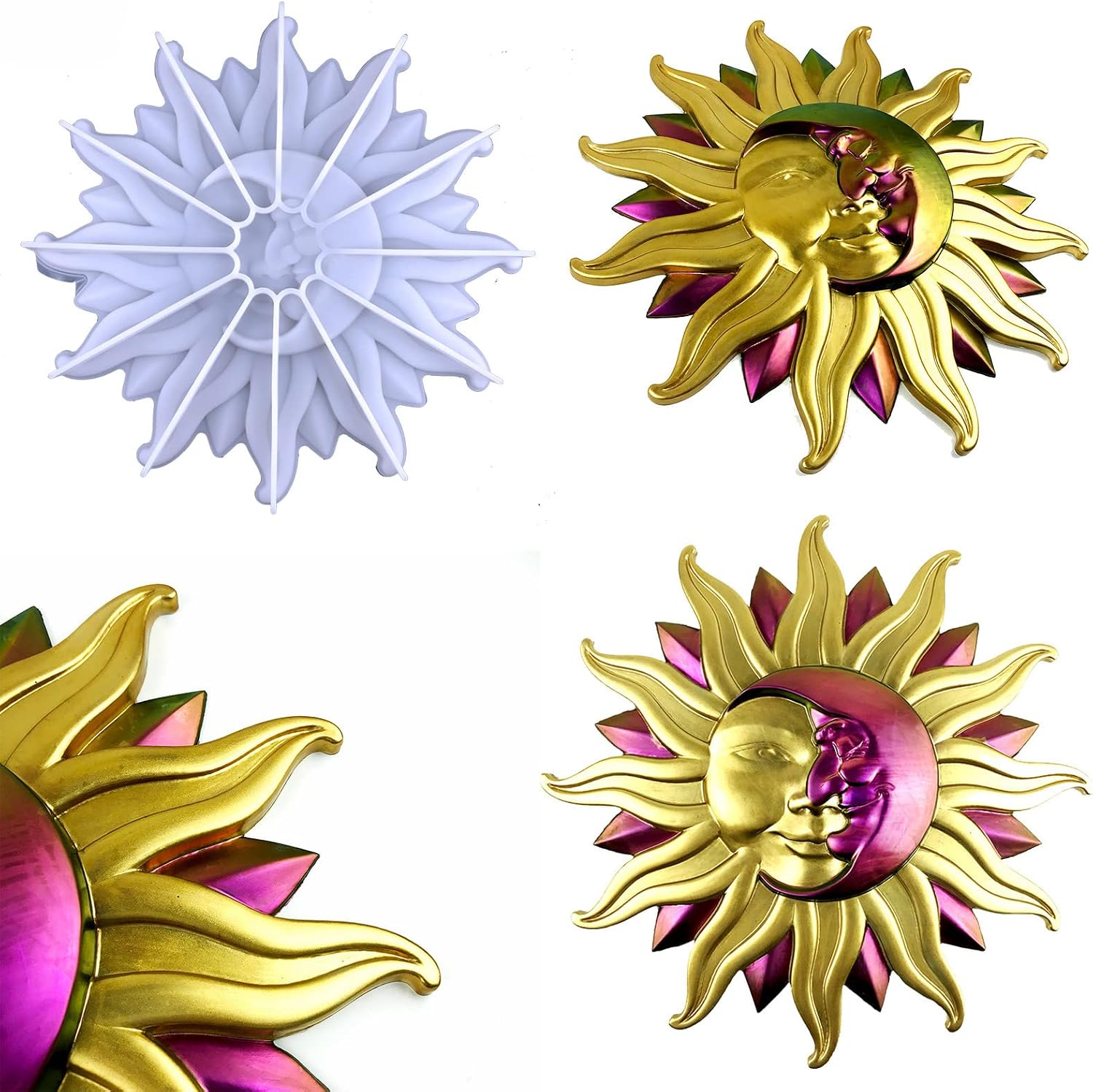 Resin Molds for Sun Moon Silicone Casting Molds Decorative Epoxy Resin Molds for Sun Molds
