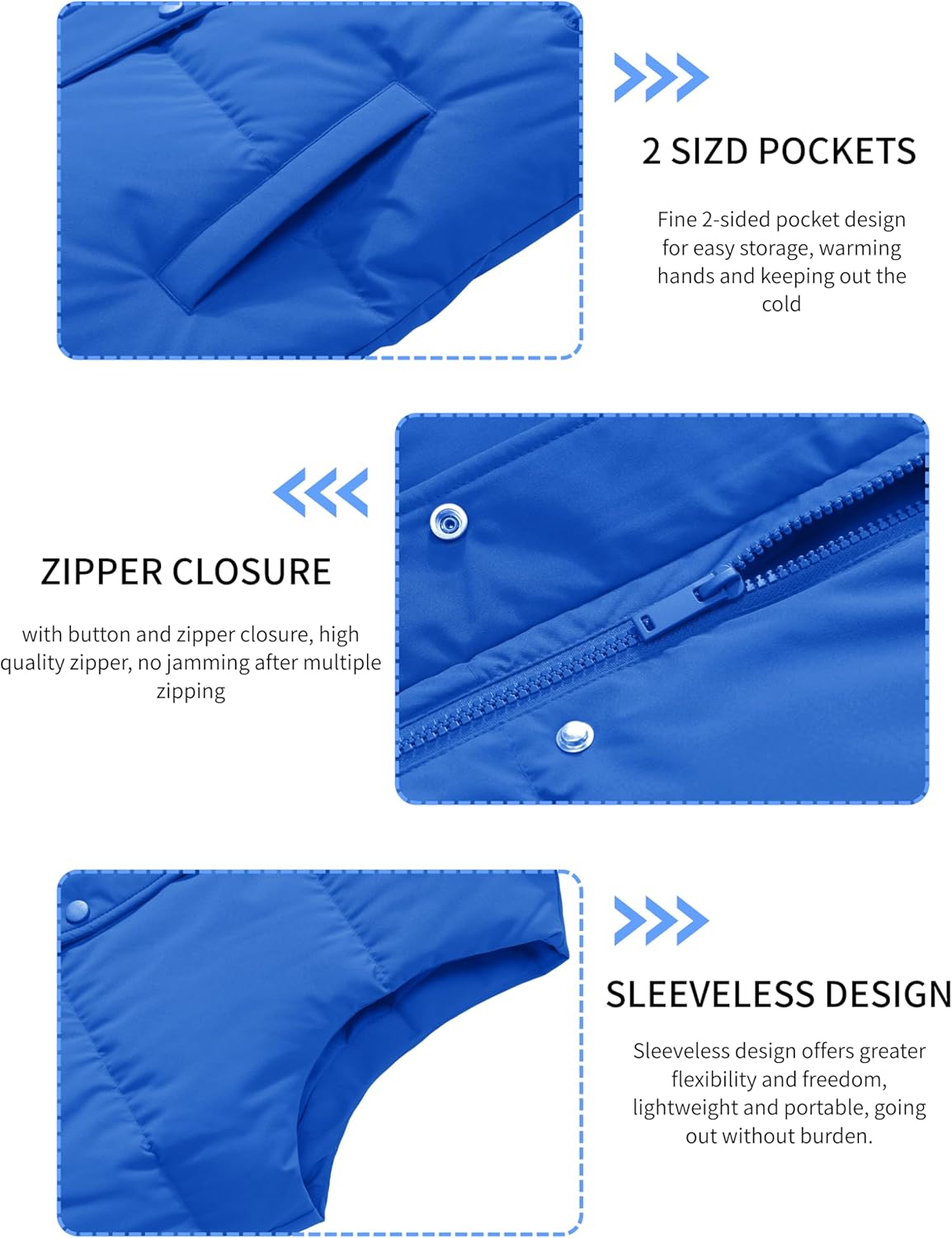 YUCOLEN Down Puffer Vest for Women Warm Winter Quilted Padded Puffy Vests with Pockets Stand Collar Zip Up Coat