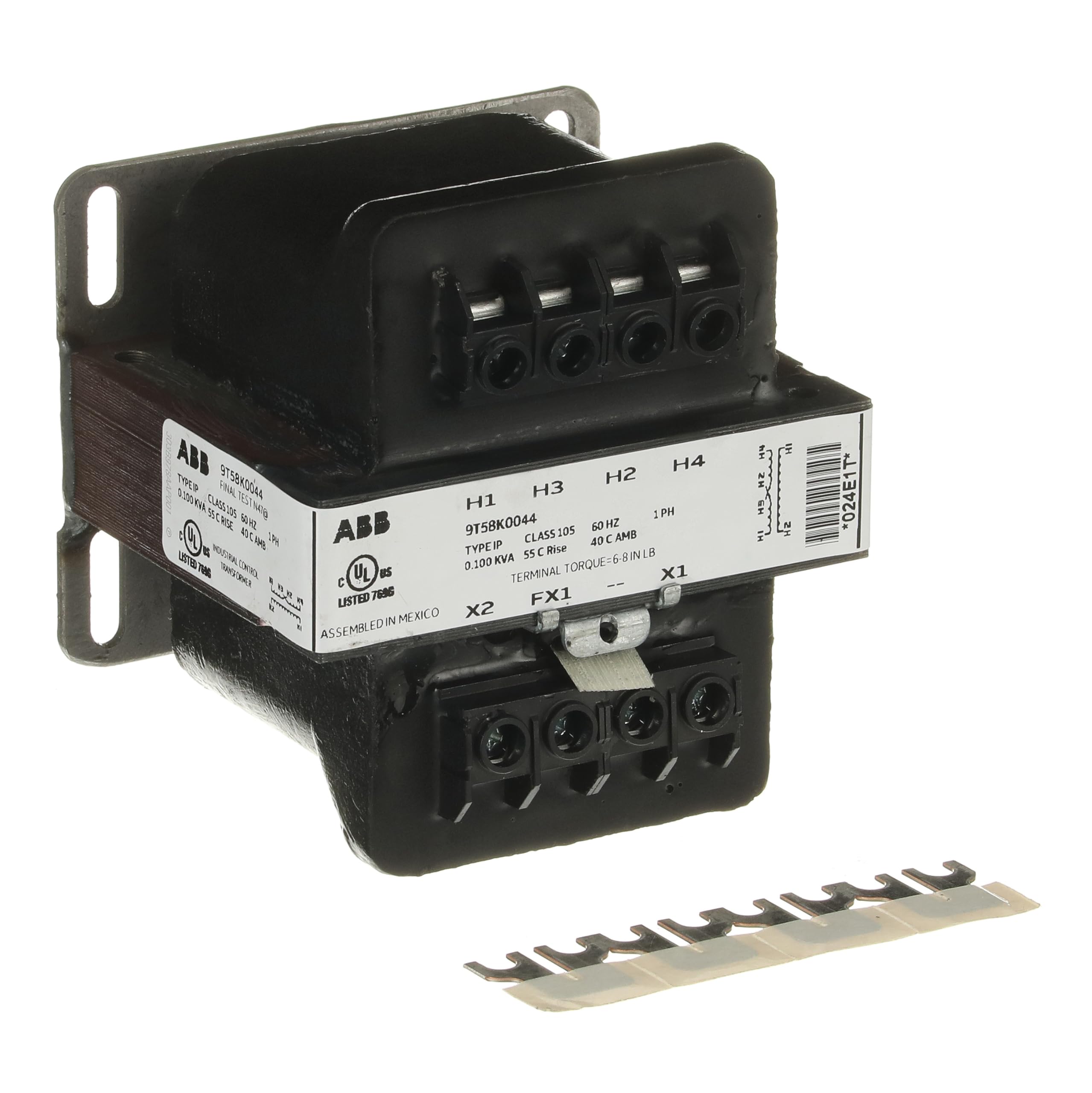 ABB 9T58K0044 Trasformatore a secco a bassa tensione • 1C, 0,1 kVA, 240x480-120, 55C, C&C, TB, IP • Trasformatore di isolamento monofase • Trasformatori Step Down • Piccolo trasformatore di potenza