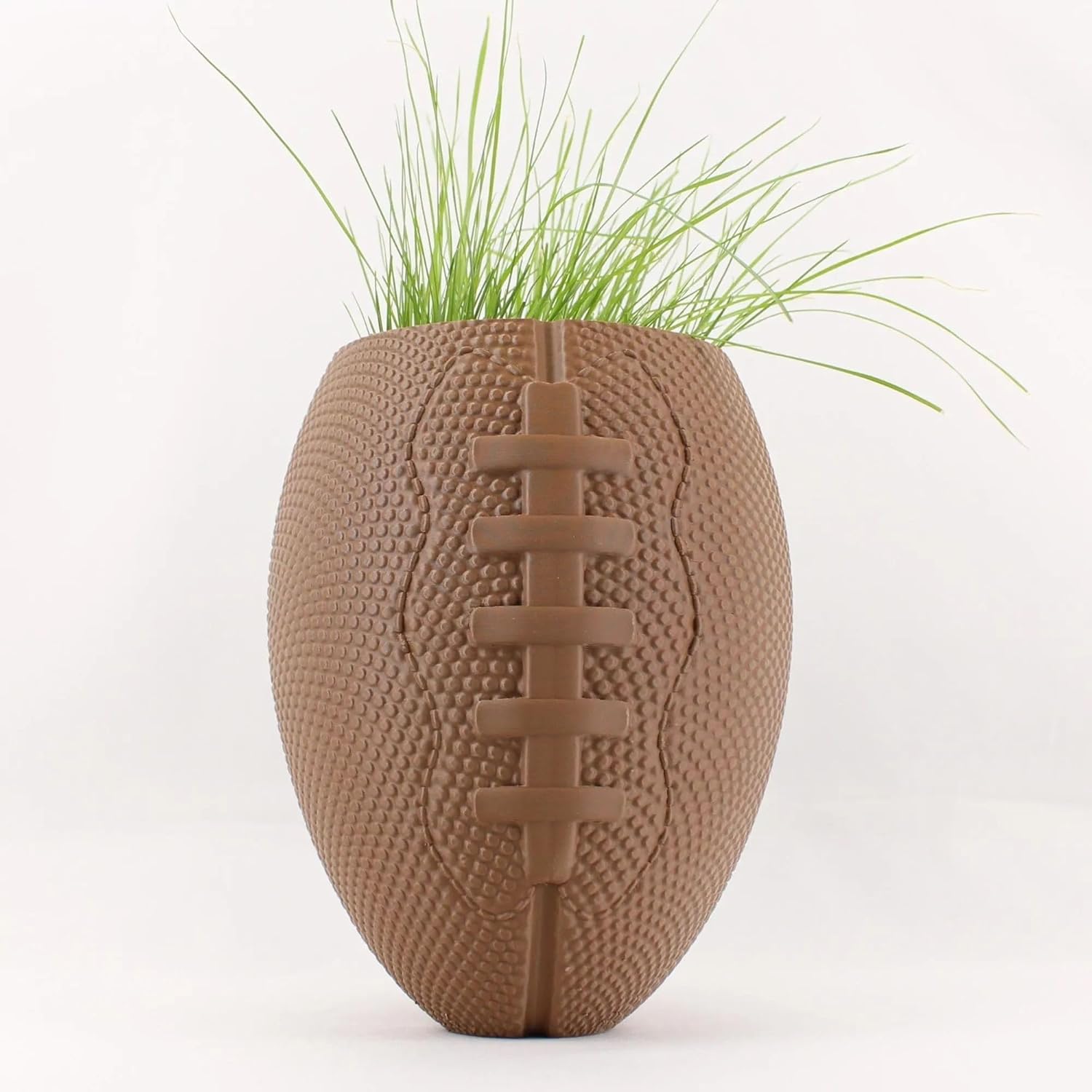 American Football Planter Pot Brown 3D Printed 7.4 in Tall - Unique Planter Pot for Indoor and Outdoor with Drainage Hole - Home Garden Decor - Made in USA