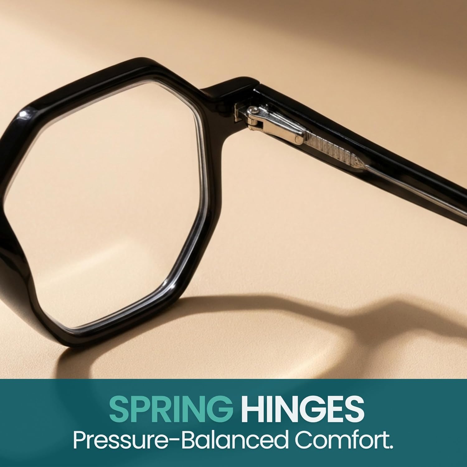 Black Large Hexagon Reading Glasses for Women with Funky Design - Octagon Readers for Women - Trendy for all Face Shapes Fashion Women's Readers - Geometric Eyeglasses Frame - Cheaters Glasses 3.5 - Image 5