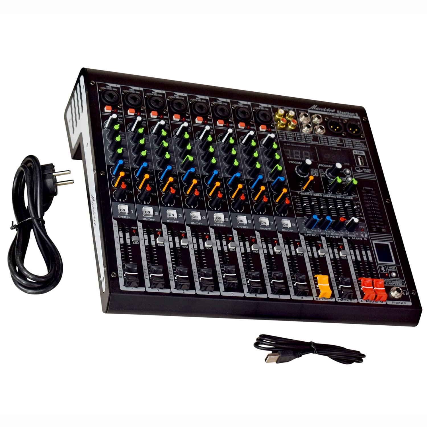 Buy kh Professional 8 Channel Mixer with bluetooth & Phantom Power, 8