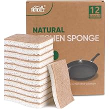 HOMEXCEL 12PCS Dual-Sided Scrub Sponge For Non-Stick Cookware, Non-Scratch