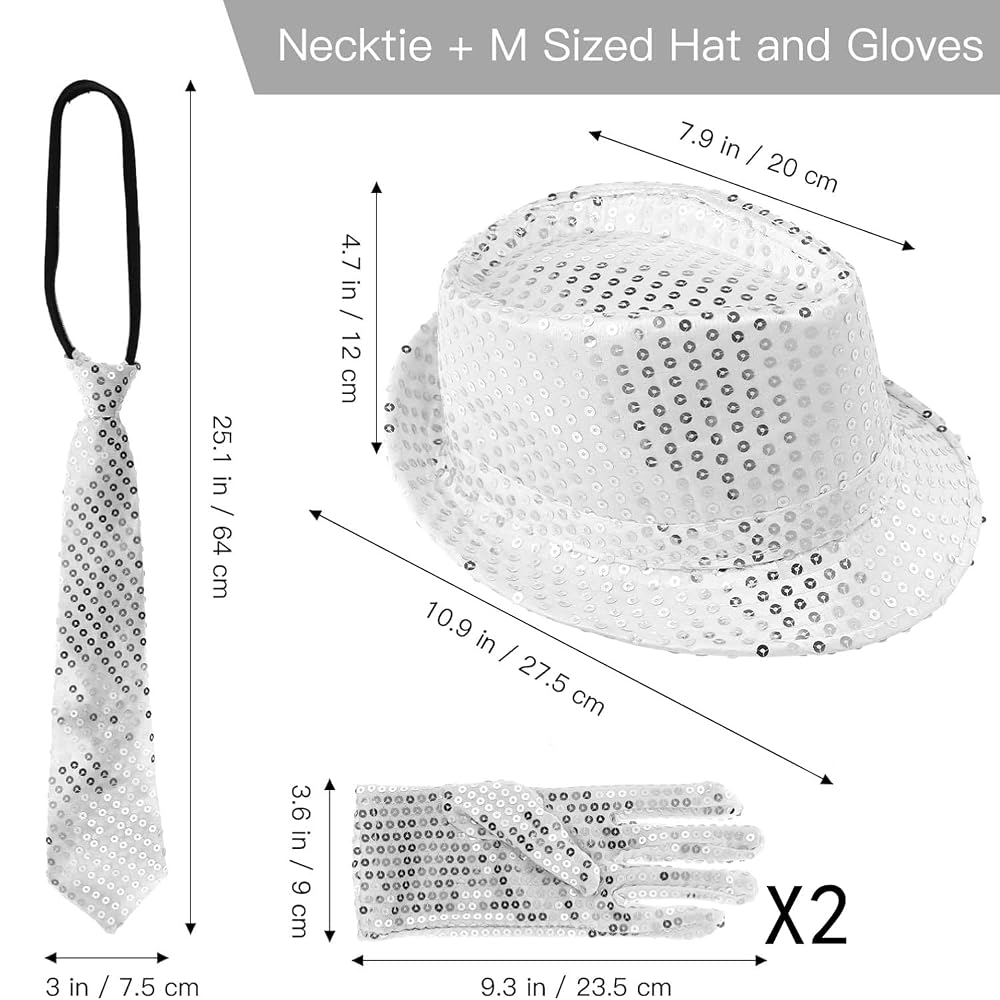 Kit Accessoires Disco YeahBoom - Chapeau, Nœud Papillon, Bretelles à Paillettes