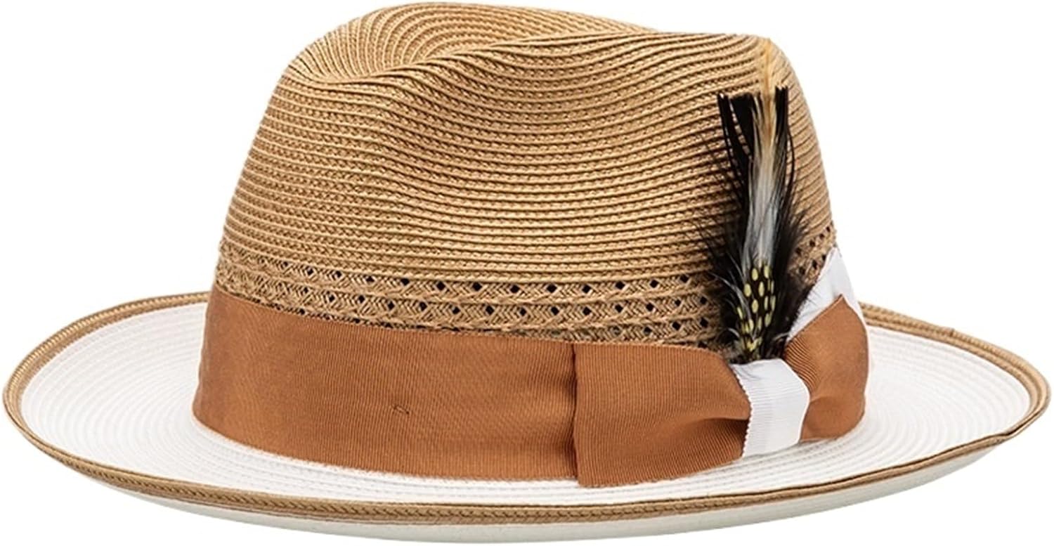 Women's Sun Hats 2026 Linglong Spring Summer New Protection Beach Straw Hat with Feather Decoration Jazz Casual