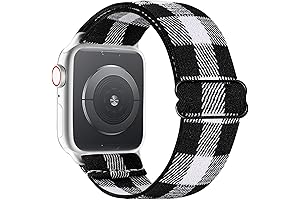 Stretchy Plaid Apple Watch Band 44mm - A Sporty Yet Stylish Upgrade to Your Watch