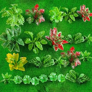 100pcs Miniature Plant Set - Mini Trees, Flowers, Shrubs for Fairy Garden, Diorama, Train Scenery, Sand Architecture Model Craft Supply