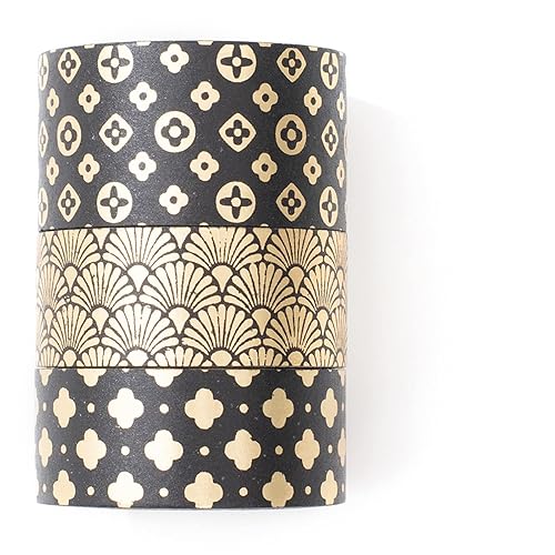 Miniatura 9 de YUBBAEX Gold Veins Washi Tape - Juego de cinta adhesiva decorativa para artes, manualidades, suministros de diario, planificadores, álbumes de