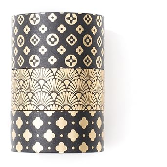 YUBBAEX Gold Veins Washi Tape Gorgeous Foil Masking Tape Set Decorative for Arts, DIY Crafts, Journal Supplies, Planners, Scrapbook, Card/Gift Wrapping Ancient Treasure